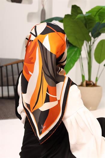 Silk Home Twill İpek Eşarp - 11403-23 Kiremit