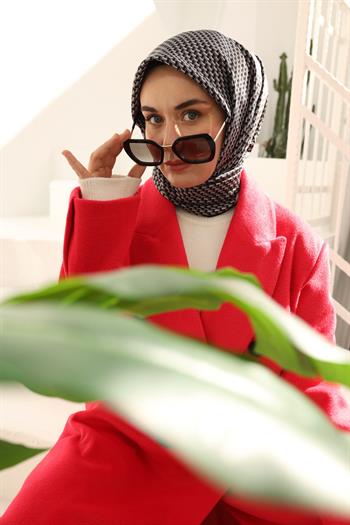 Silk Home Twill İpek Eşarp - 11409-29 Siyah Füme Gri