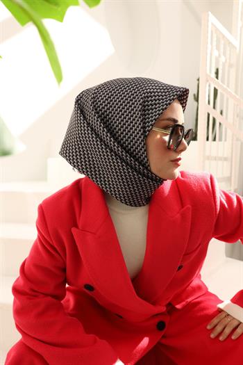 Silk Home Twill İpek Eşarp - 11409-29 Siyah Füme Gri