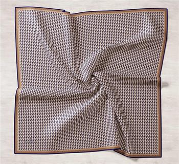Silk Home Twill İpek Eşarp - 11409-31 Vizon Lacivert Bej