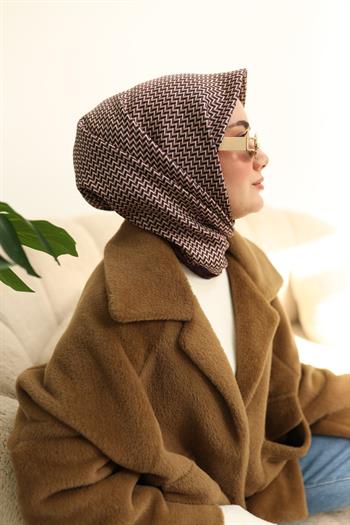 Silk Home Twill İpek Eşarp - 11409-37 Acı Kahve Mor Leylak