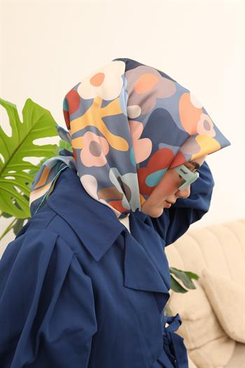 Silk Home Twill İpek Eşarp - 11410-38 İndigo