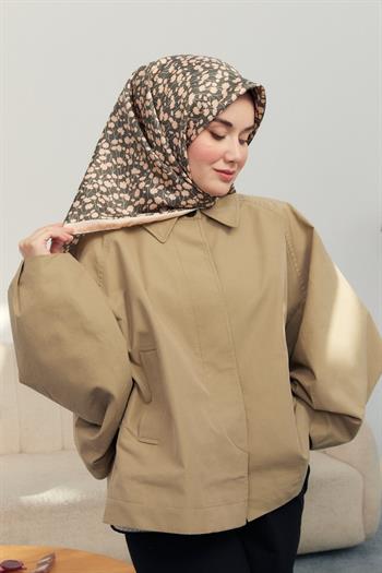 Silk Home Twill İpek Eşarp - 11412-24 Haki Pudra