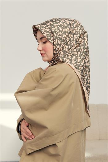 Silk Home Twill İpek Eşarp - 11412-24 Haki Pudra