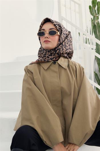 Silk Home Twill İpek Eşarp - 11412-27 Vizon Siyah