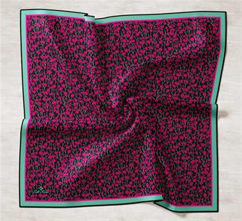 Silk Home Twill İpek Eşarp - 11412-29 Siyah Fuşya