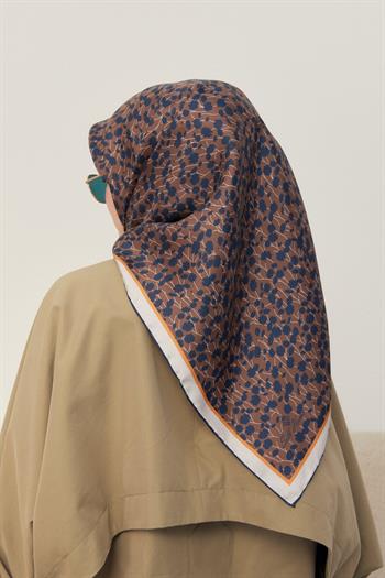 Silk Home Twill İpek Eşarp - 11412-31 Kahve Krem