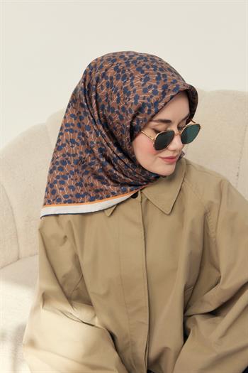 Silk Home Twill İpek Eşarp - 11412-31 Kahve Krem