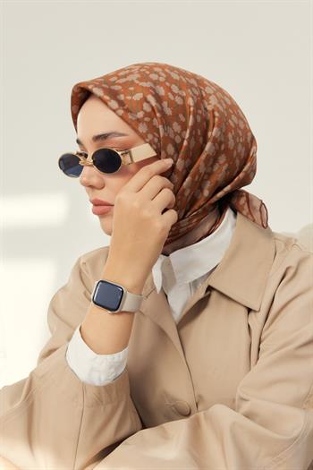 Silk Home Twill İpek Eşarp - 11412-32 Bakır Vizon