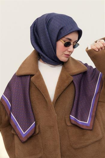 Silk Home Twill İpek Eşarp - 11414-02 Lacivert Vizon