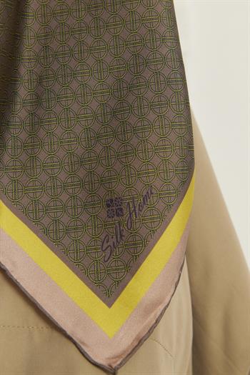 Silk Home Twill İpek Eşarp - 11414-05 Yağ Yeşili
