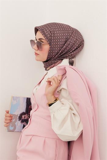 Silk Home Twill İpek Eşarp - 11414-09 Gülkurusu