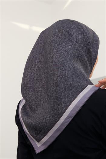 Silk Home Twill İpek Eşarp - 11414-13 Füme