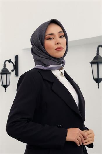 Silk Home Twill İpek Eşarp - 11414-13 Füme