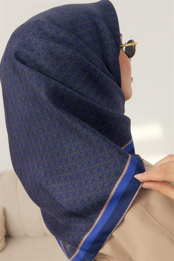 Silk Home Twill İpek Eşarp - 11414-15 Lacivert