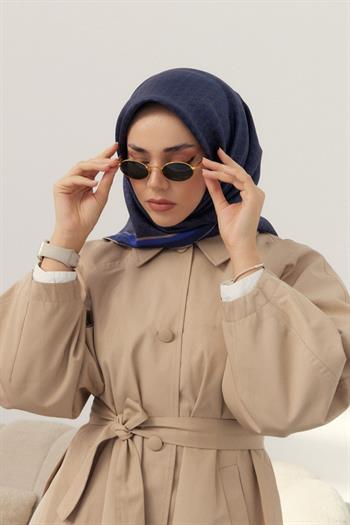 Silk Home Twill İpek Eşarp - 11414-15 Lacivert