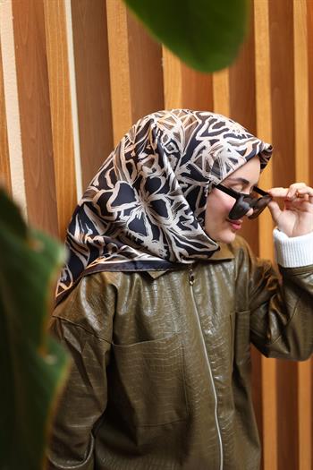 Silk Home Twill İpek Eşarp - 11419-11 Lacivert Yeşil