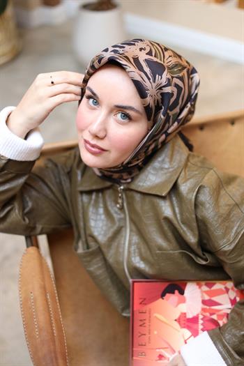 Silk Home Twill İpek Eşarp - 11419-12 - Lacivert Vizon Haki