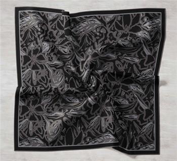 Silk Home Twill İpek Eşarp - 11419-39 Siyah Füme