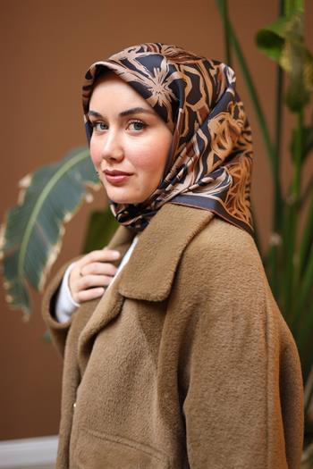 Silk Home Twill İpek Eşarp - 11419-43 Acı Kahve Vizon