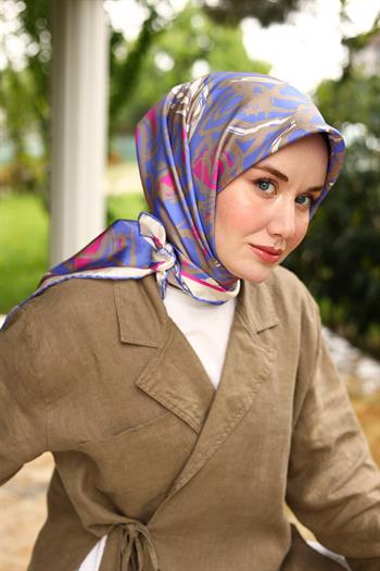 Silk Home Twill İpek Eşarp - 11419-69 Morcivert