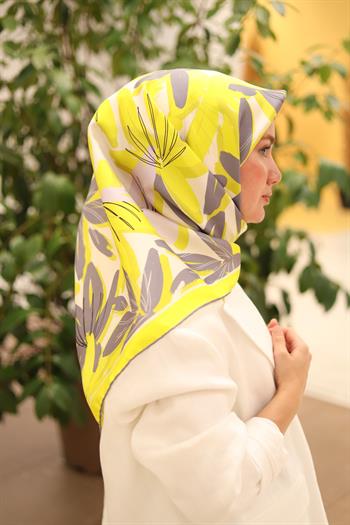 Silk Home Twill İpek Eşarp - 11439-02 Limon