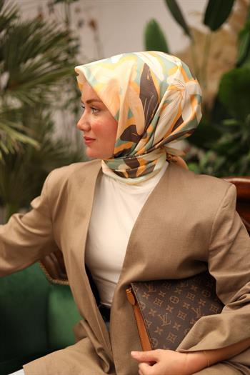 Silk Home Twill İpek Eşarp - 11439-06 Somon