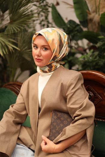 Silk Home Twill İpek Eşarp - 11439-06 Somon