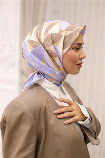 Silk Home Twill İpek Eşarp - 11439-17 Lila