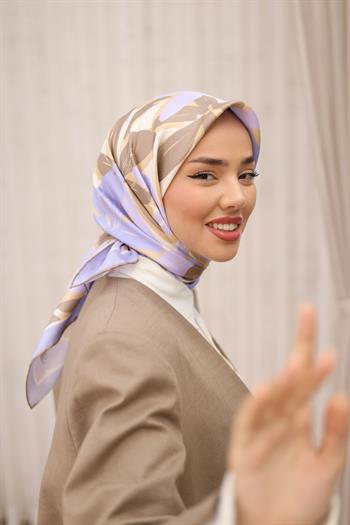 Silk Home Twill İpek Eşarp - 11439-17 Lila