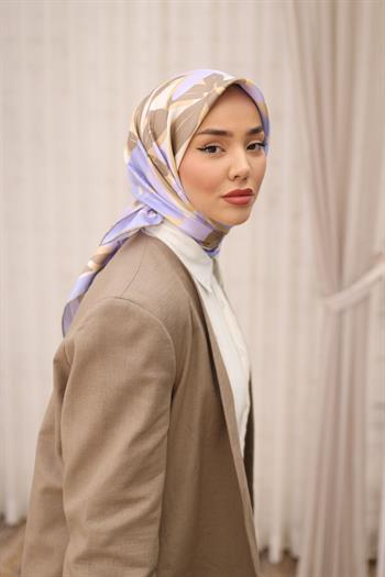 Silk Home Twill İpek Eşarp - 11439-17 Lila