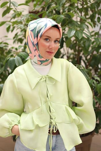 Silk Home Twill İpek Eşarp - 11439-22 Çağla