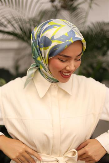 Silk Home Twill İpek Eşarp - 11439-24 Yeşil