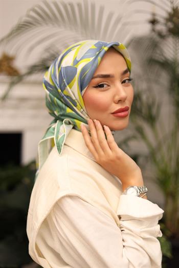 Silk Home Twill İpek Eşarp - 11439-24 Yeşil