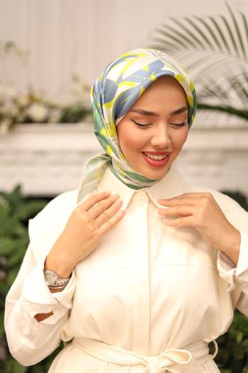 Silk Home Twill İpek Eşarp - 11439-24 Yeşil