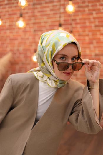 Silk Home Twill İpek Eşarp - 11439-28 Safran