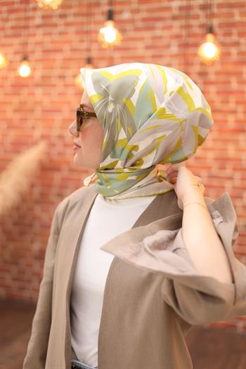 Silk Home Twill İpek Eşarp - 11439-28 Safran