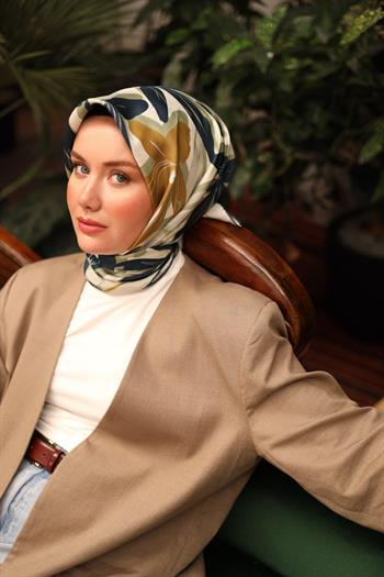 Silk Home Twill İpek Eşarp - 11439-40 Koyu Yeşil