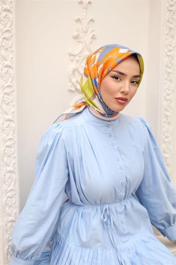 Silk Home Twill İpek Eşarp - 11439-43 Kot Mavi