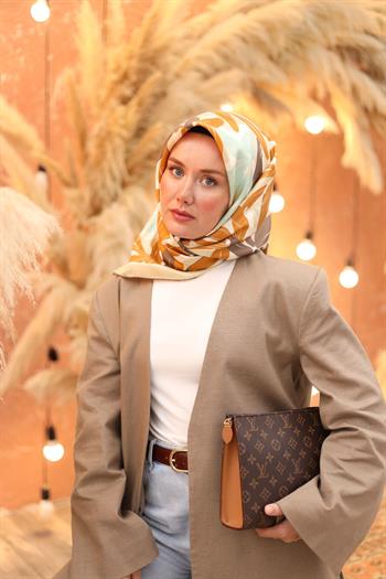 Silk Home Twill İpek Eşarp - 11439-44 Açık Yeşil