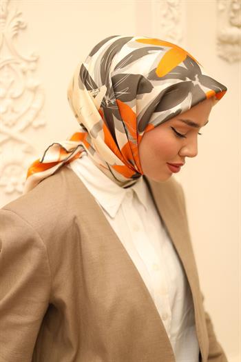Silk Home Twill İpek Eşarp - 11439-50 Turuncu