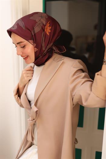 Silk Home Twill İpek Eşarp - 11441-06 Vişne