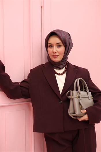 Silk Home Twill İpek Eşarp - 11452-57 Vişne Çürüğü