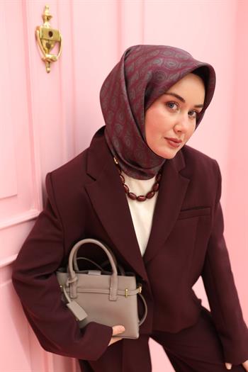 Silk Home Twill İpek Eşarp - 11452-57 Vişne Çürüğü