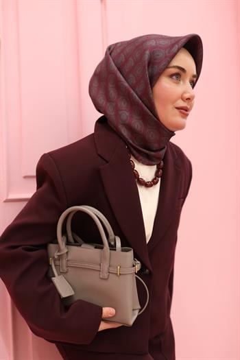 Silk Home Twill İpek Eşarp - 11452-57 Vişne Çürüğü