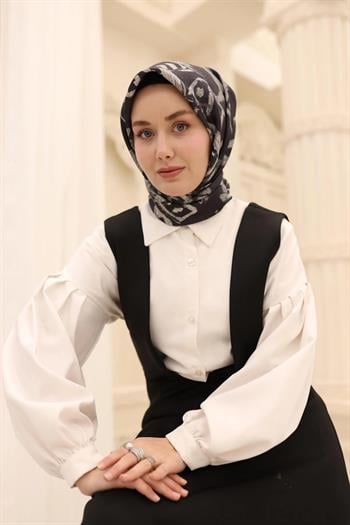 Silk Home Twill İpek Eşarp - 11462-05 Füme Gri