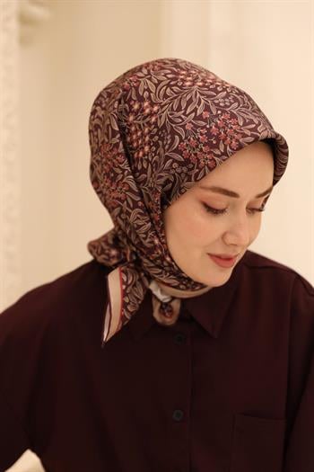 Silk Home Twill İpek Eşarp - 11464-05 Mürdüm 