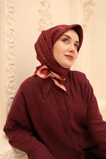 Silk Home Twill İpek Eşarp - 11464-09 Bordo
