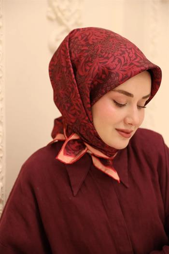 Silk Home Twill İpek Eşarp - 11464-09 Bordo