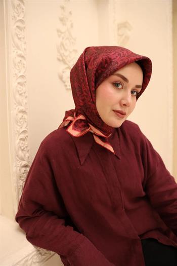 Silk Home Twill İpek Eşarp - 11464-09 Bordo